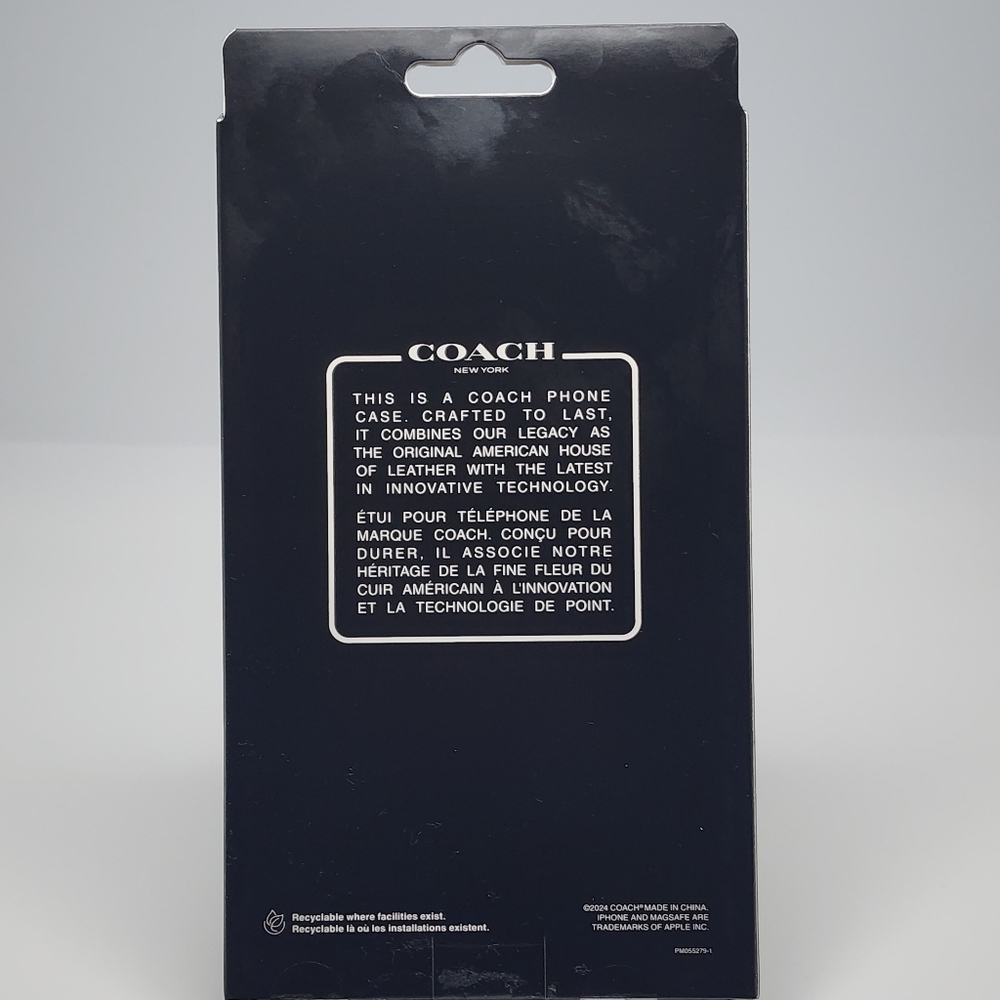 Coach iPhone 16 Pro Max MagSafe Protective Case NWT Signature Black/Gray Print - Picture 4 of 4